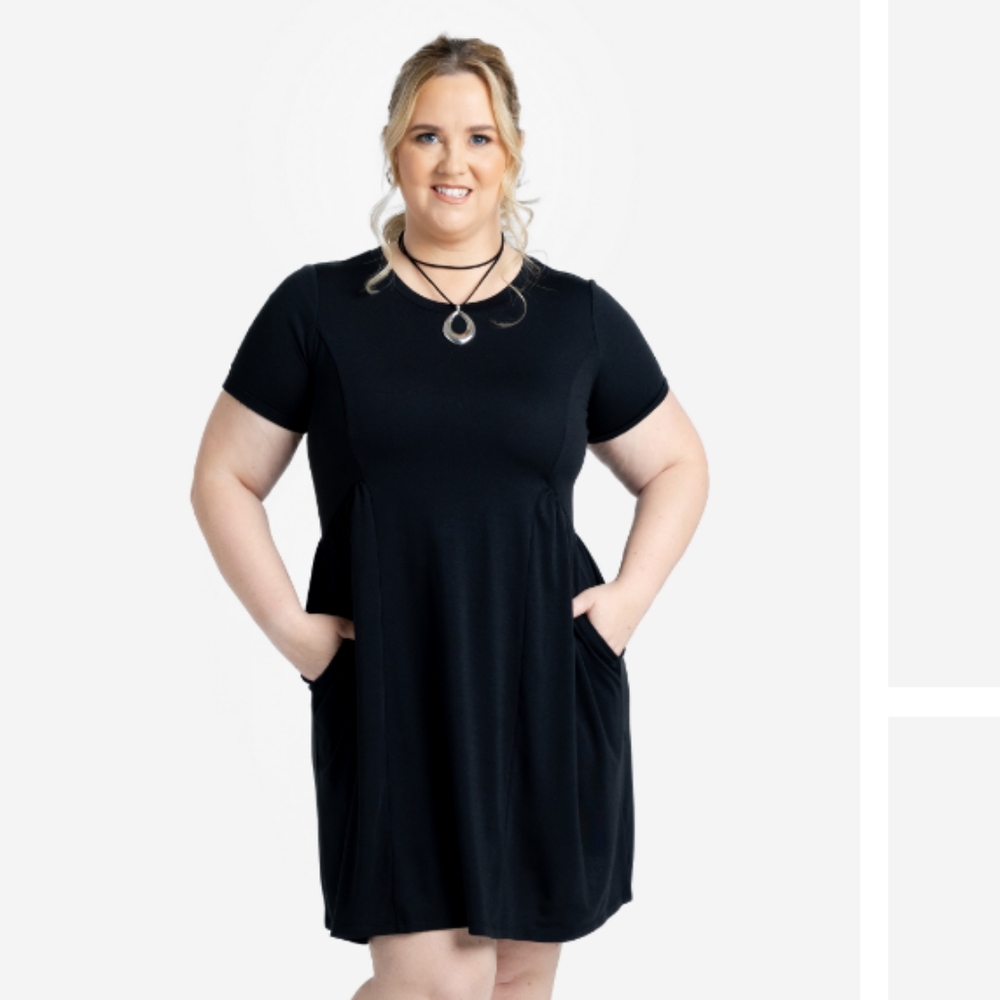 Lularoe Monica Princess Seam Dress Black Large